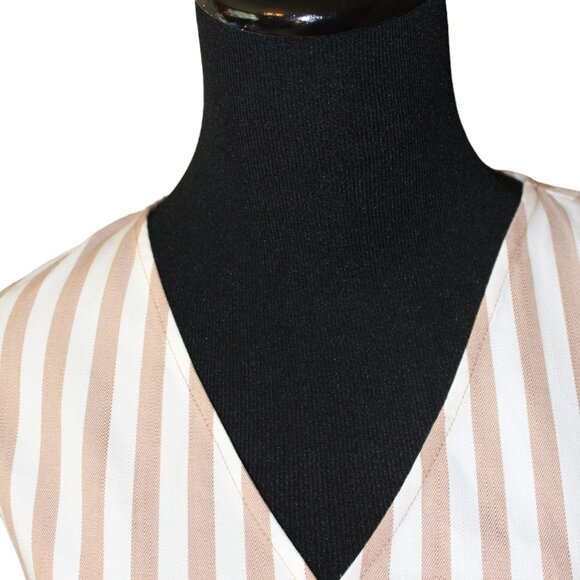 Vintage Ann Taylor Factory, Stripes, Tie Belt "Working 9-5" Era MCM XSP NWOT'S - Picture 8 of 15